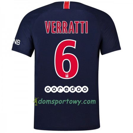 Koszulka Paris Saint-Germain Verratti 6 Domowe Koszulki Piłkarskie 2018-2019 Krótki Rękaw